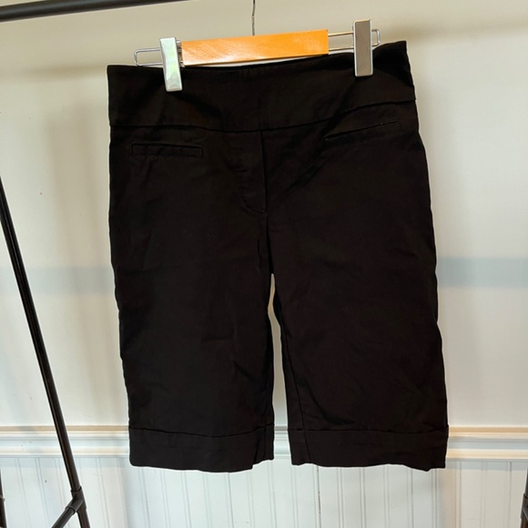 Reitmans Black Short Buisness Cuffed Capris Size 9 C003 - Picture 8 of 10